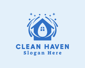 Home Cleaning Droplet logo design