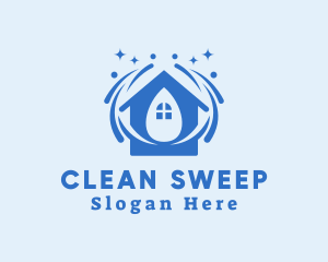 Home Cleaning Droplet logo design