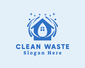 Home Cleaning Droplet logo design