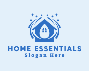 Home Cleaning Droplet logo design