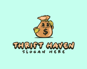 Dollar Money Bag logo design