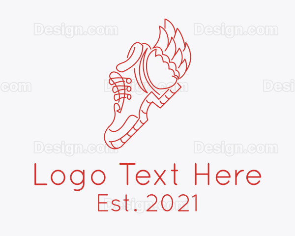 Fire Wing Sneaker Boot Logo