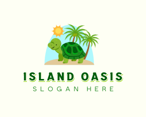 Sea Turtle Island logo design