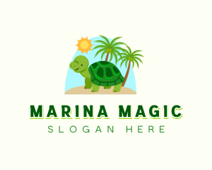 Sea Turtle Island logo design