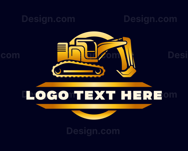 Excavator Construction Builder Logo