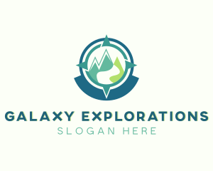 Mountain Compass Explorer Navigation logo design