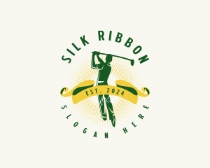 Sports Man Golfer logo design