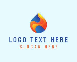 Gradient Flame Drop logo