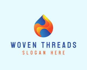 Gradient Flame Drop logo design