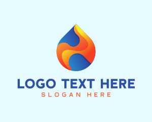 Gradient Flame Drop logo