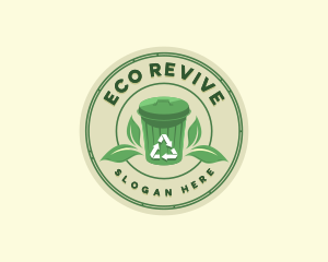 Recyclable Garbage Bin logo design