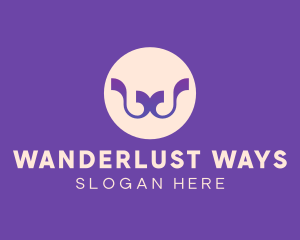 Purple Ribbon Letter W logo design