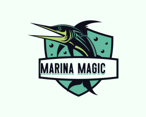 Swordfish Fishing Marina logo design