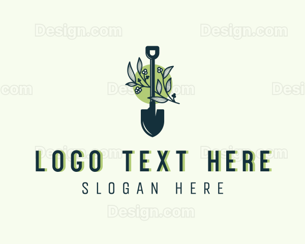 Plant Shovel Landscaping Logo