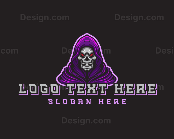 Gaming Hooded Grim Reaper Logo