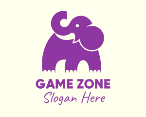Cute Purple Elephant Logo
