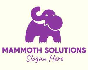 Cute Purple Elephant logo