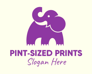 Cute Purple Elephant logo
