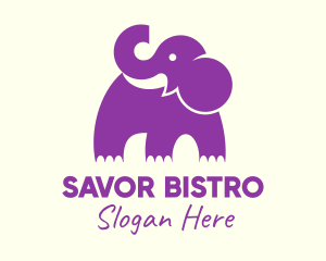Cute Purple Elephant logo