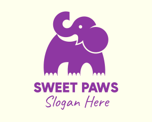 Cute Purple Elephant logo