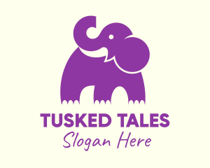 Cute Purple Elephant logo