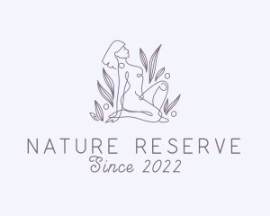 Naked Natural Woman logo design