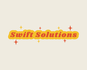 Retro Sparkling  Business logo design