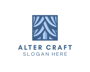 Modern Square Curtain  logo design