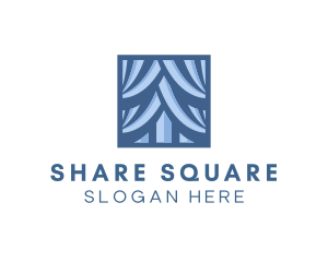 Modern Square Curtain  logo design