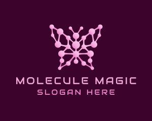 Pink Butterfly Molecule logo