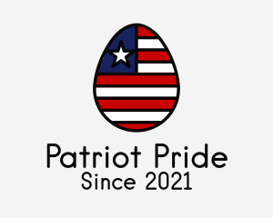 Patriotic Flag Egg  logo design