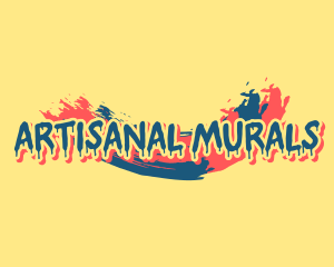 Creative Mural Paintbrush logo design