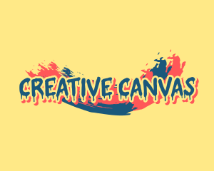 Creative Mural Paintbrush logo design