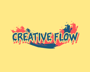 Creative Mural Paintbrush logo design