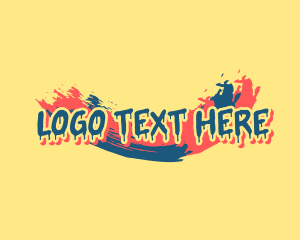 Music - Creative Mural Paintbrush logo design