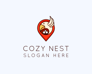 Bird Nest Location logo design
