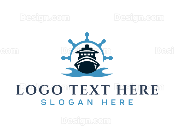 Nautical Helm Ship Logo