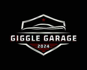 Car Garage Shield logo design