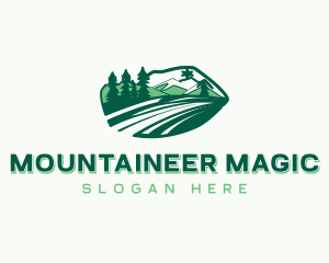 Landscape Field Mountain logo design