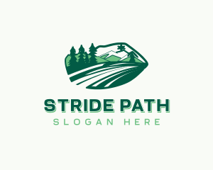 Landscape Field Mountain logo design