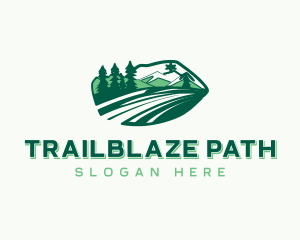 Landscape Field Mountain logo design