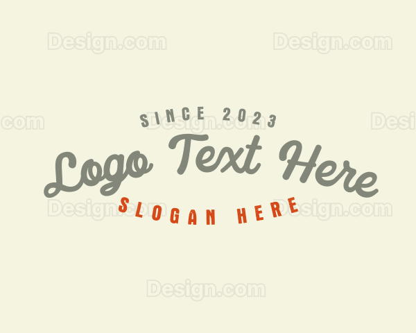 Retro Hipster Brand Logo