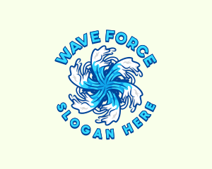 Wave Vortex Ocean logo design