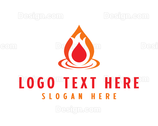 Flame Droplet Gas Logo