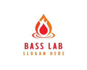  Flame Droplet Gas logo design