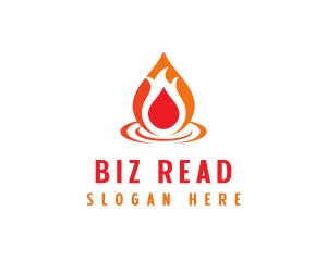  Flame Droplet Gas logo design