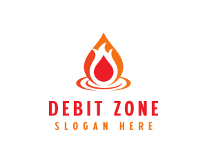  Flame Droplet Gas logo design