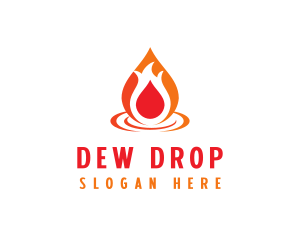  Flame Droplet Gas logo design