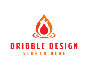  Flame Droplet Gas logo design