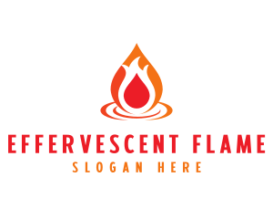  Flame Droplet Gas logo design